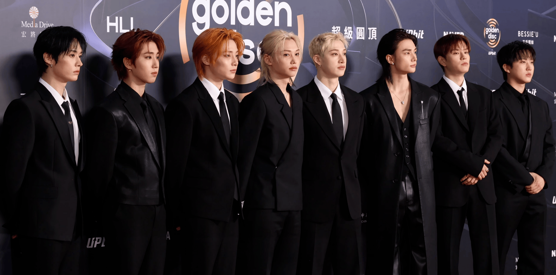 Stray Kids on the red carpet at the 40th Golden Disc Awards